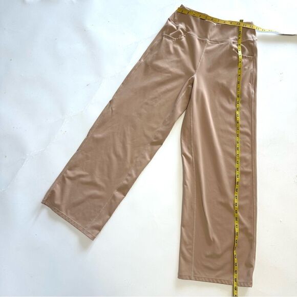 Oalka Wide Leg Pants for Women High Waisted Yoga Pants with Pockets Size M - Picture 4 of 6